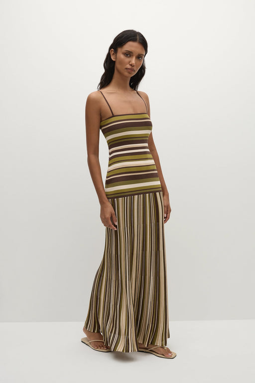 Essenia Knit Dress | Pine Stripe