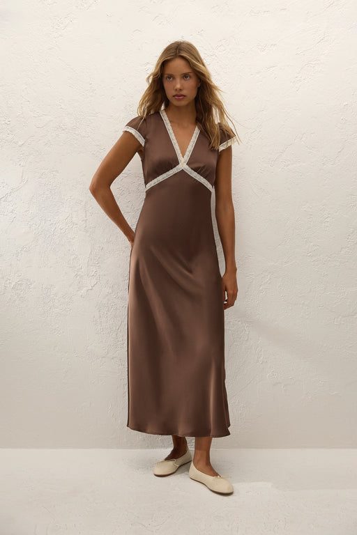 Elvira Maxi Dress | Chocolate Lace