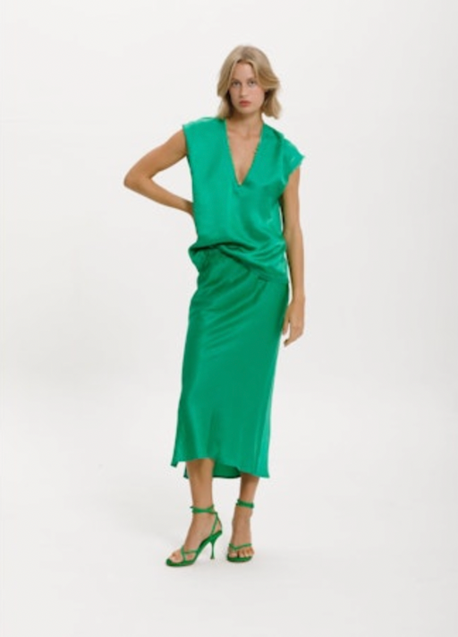 Slip Skirt  | Wimbledon Green
