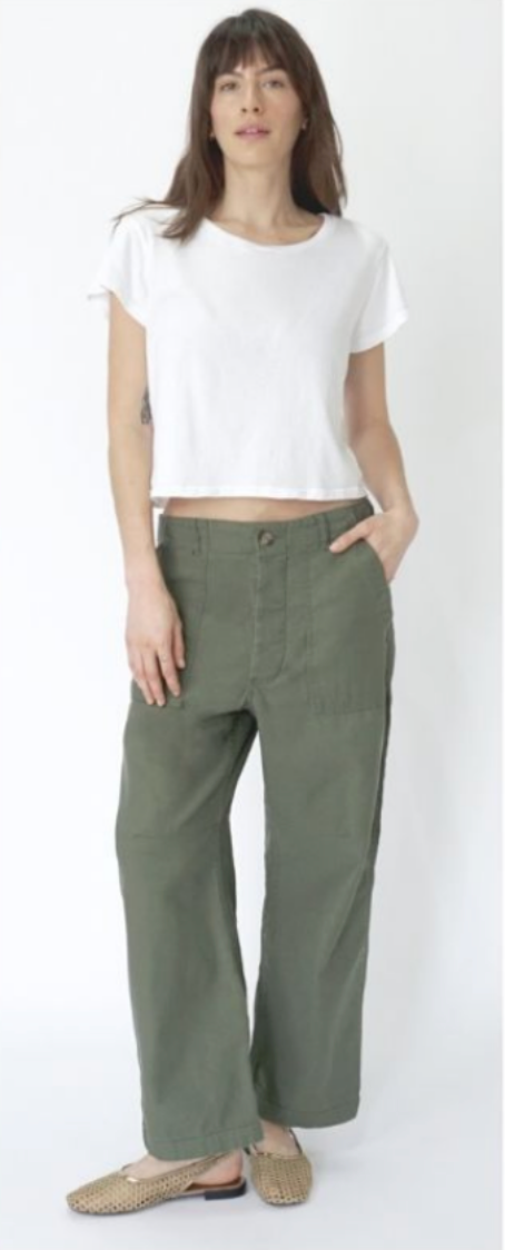 Studio Baker Pant | Military Canvas Twill