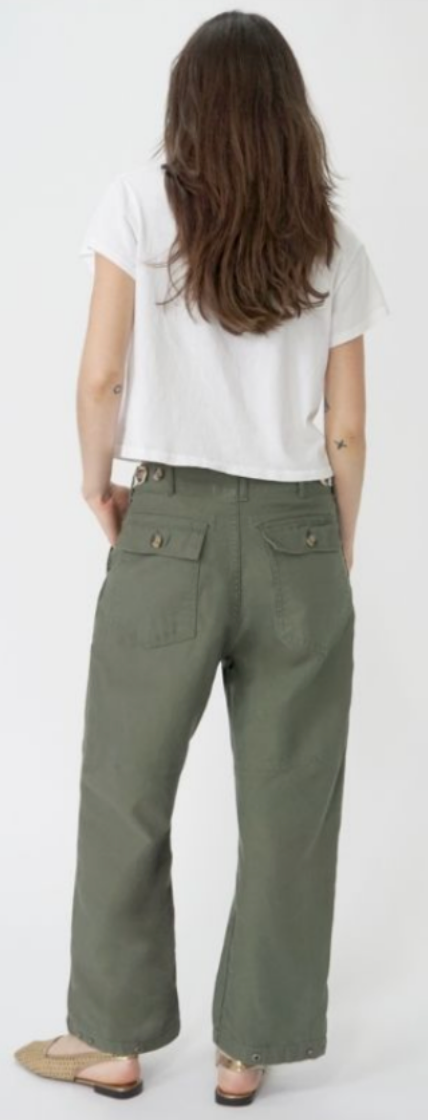Studio Baker Pant | Military Canvas Twill