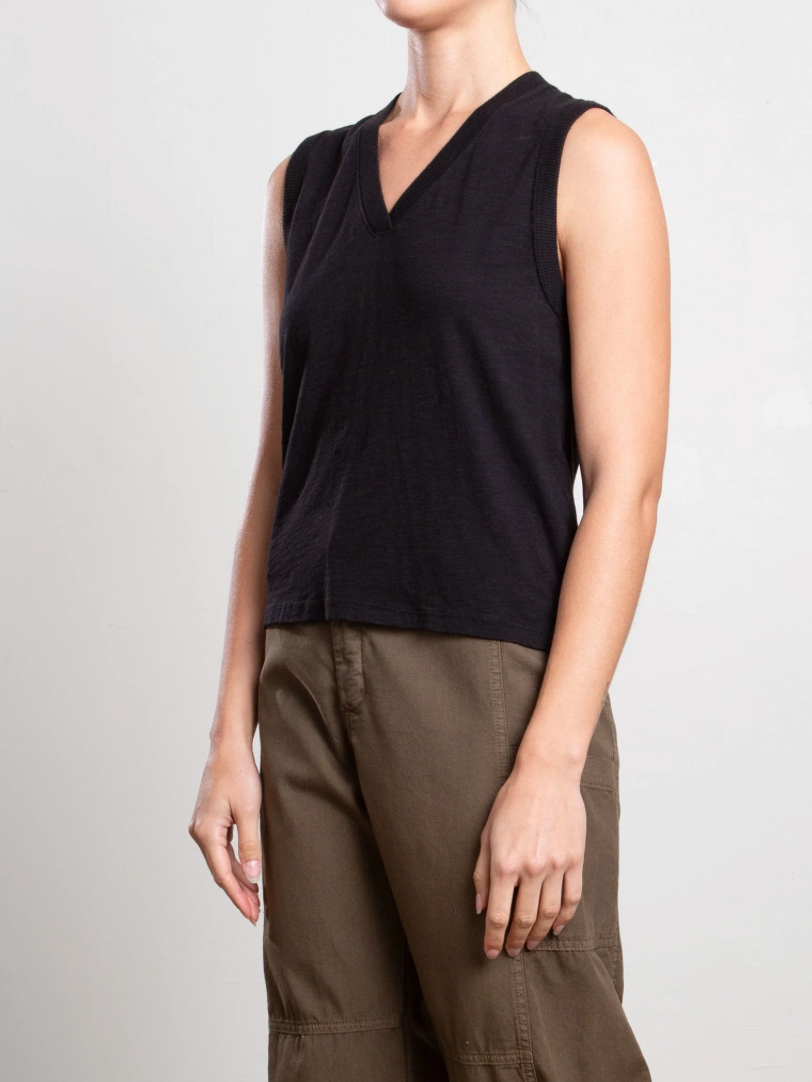 Dev Tank in Supima Slub | Black
