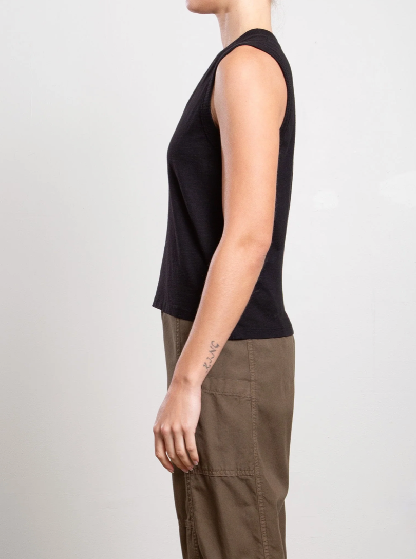 Dev Tank in Supima Slub | Black