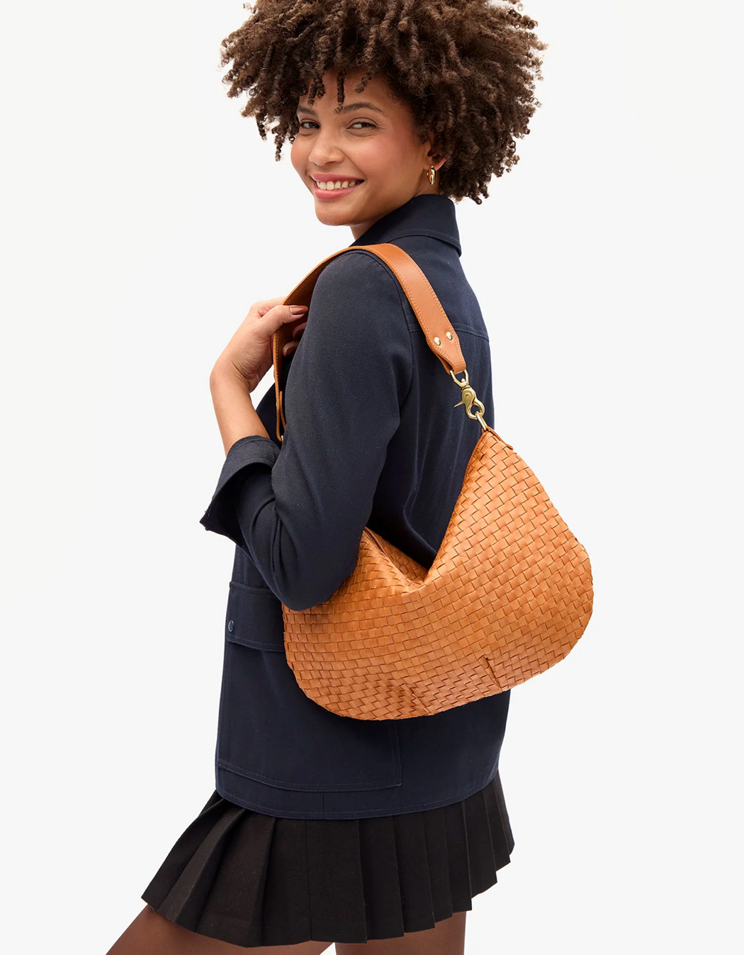 Moyen Messenger | Natural Woven Checker