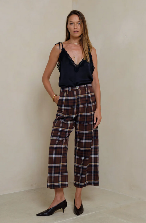 Scorpio Pants | Chocolate / Navy Check