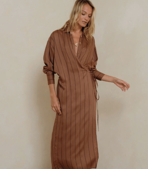 Piper Wrap Dress | Seraphine Brown