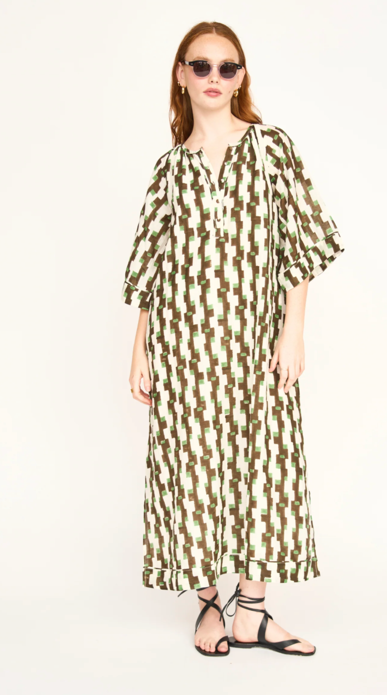 Faro Caftan | Chocolate Mint Hopscotch