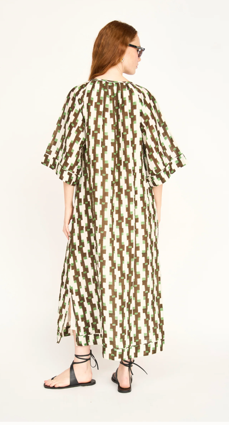 Faro Caftan | Chocolate Mint Hopscotch