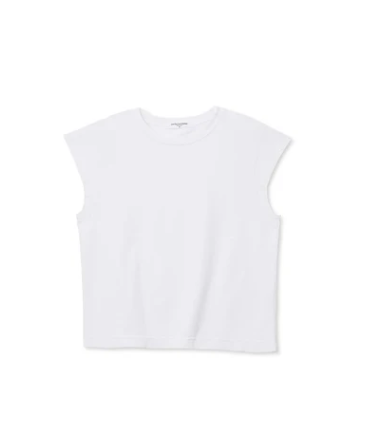 Cher Cap Sleeve Tee | White
