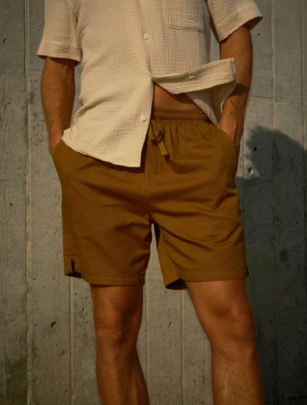 Lined Summer Short | Almond