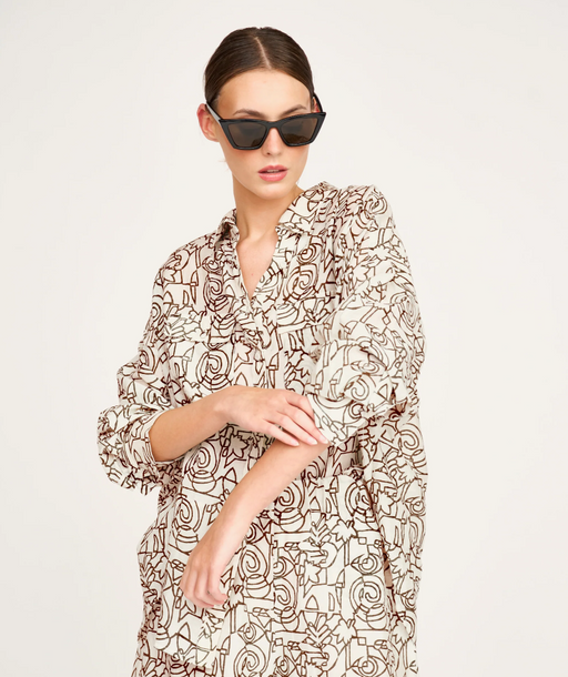 Kyoto Shirt | Chocolate Heka