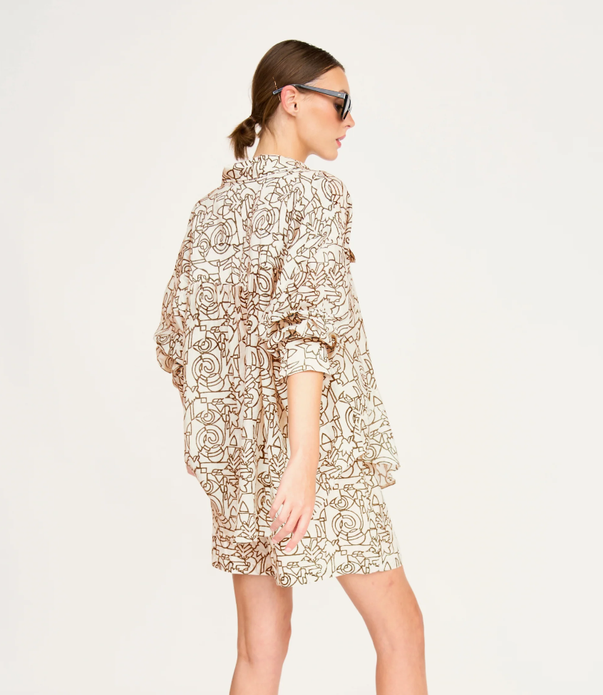 Kyoto Shirt | Chocolate Heka