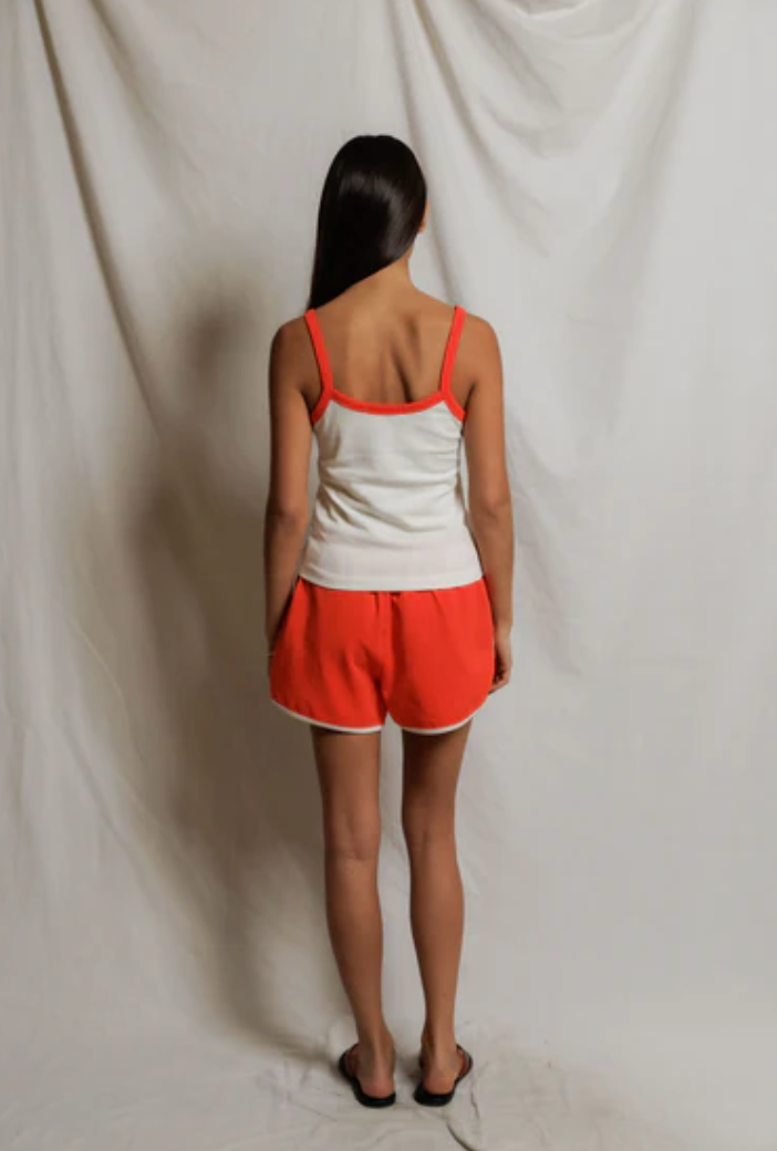 Leo Sporty Short | Clementine / Ivory