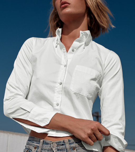 Carmen Crop Shirt | White