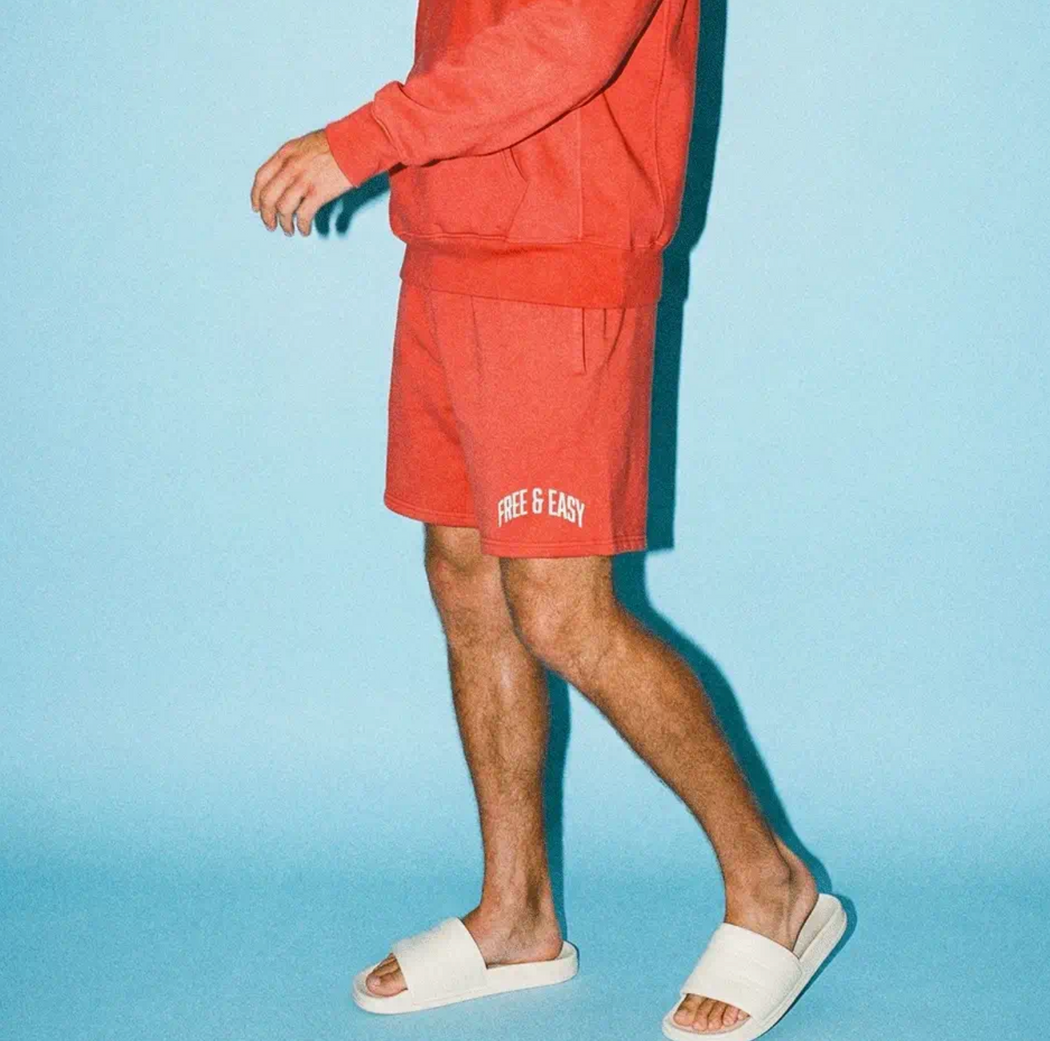 Uni Eco Fleece Shorts | Red
