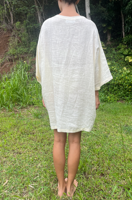 Xochitl Mini Dress | Ivory Linen