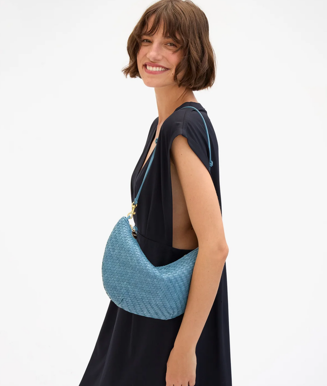 Lune | Desert Blue Woven Zig-Zag