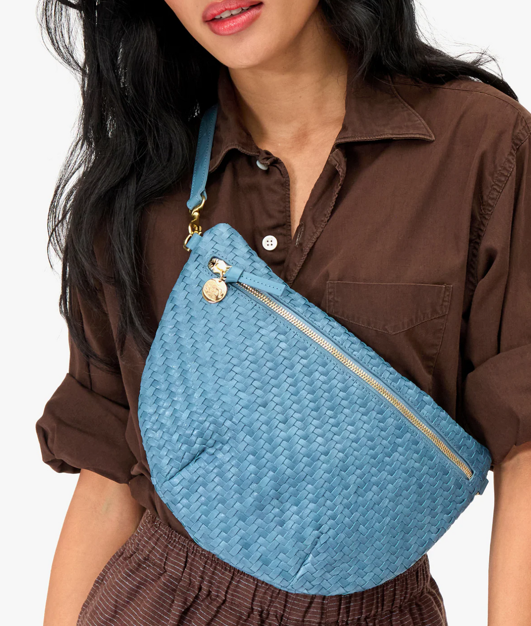 Grande Fanny | Desert Blue Woven Zig-Zag