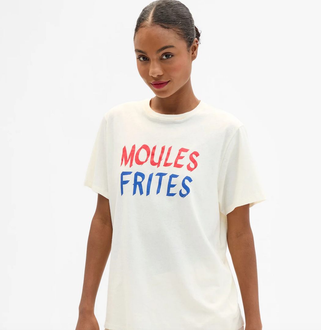 Original Tee | Cream Cotton / Linen Moules Frites
