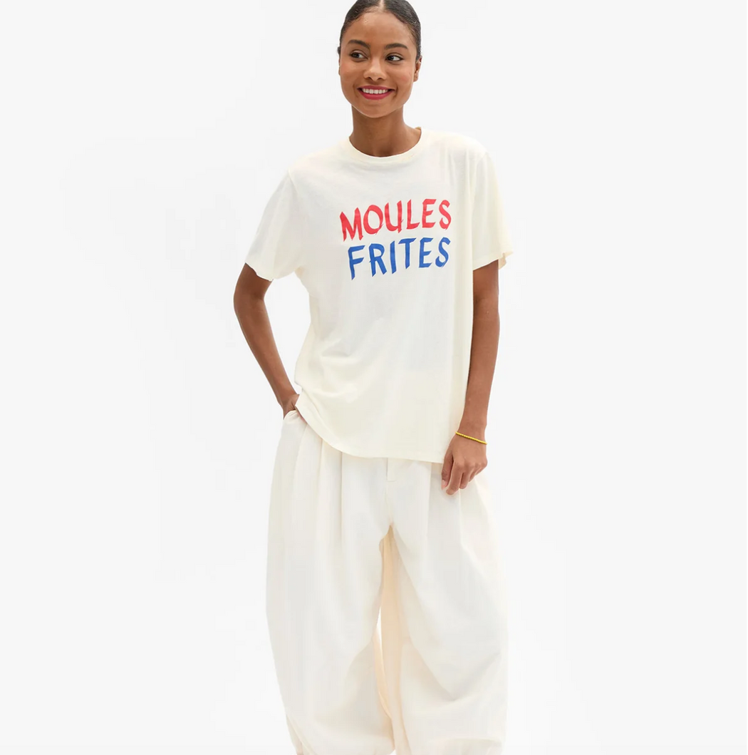 Original Tee | Cream Cotton / Linen Moules Frites