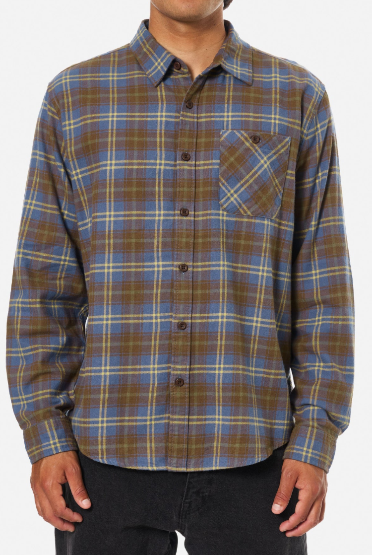 Derek Flannel | Washed Blue