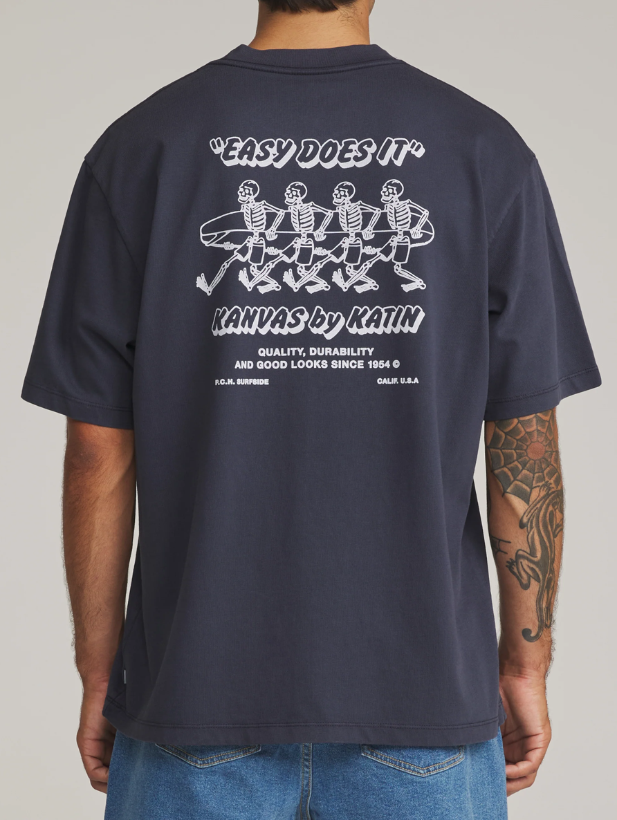 Bones Box Fit Tee | Midnight Vintage Wash