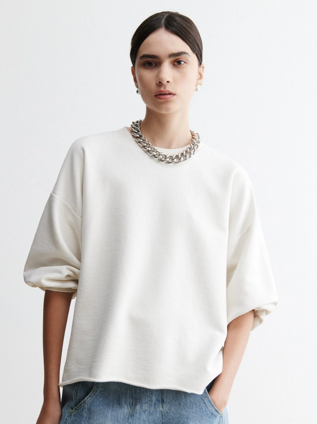 Fond Sweatshirt | Dirty White