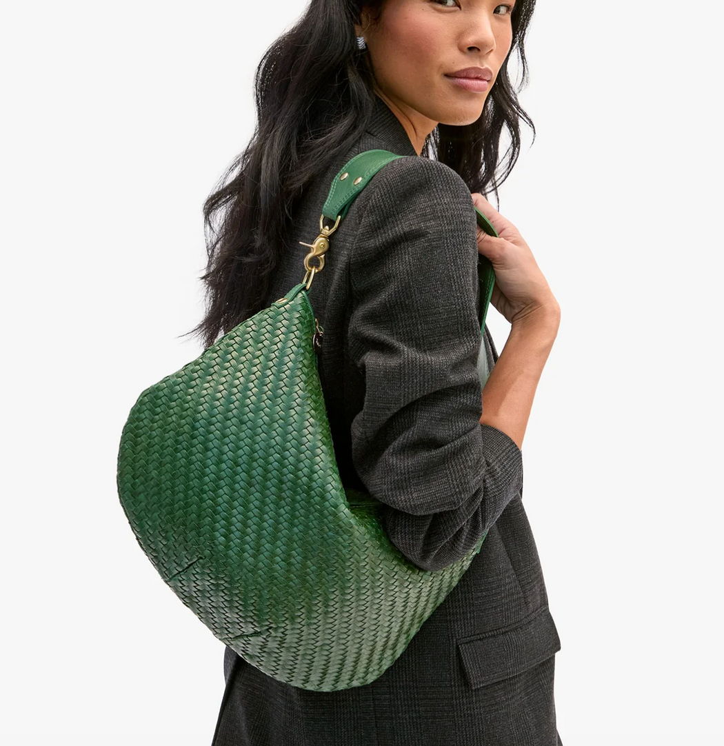 Moyen Messenger | Woven Zig-Zag Evergreen
