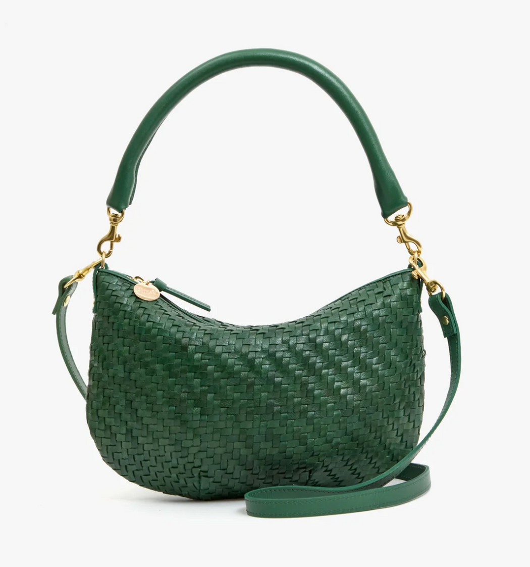 Petit Moyen Messenger | Woven Zig-Zag Evergreen