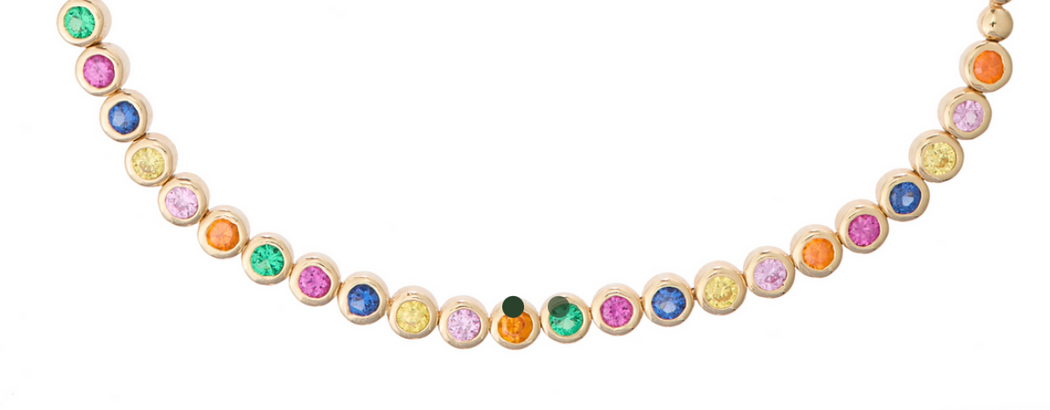 Bezel Rainbow Bracelet
