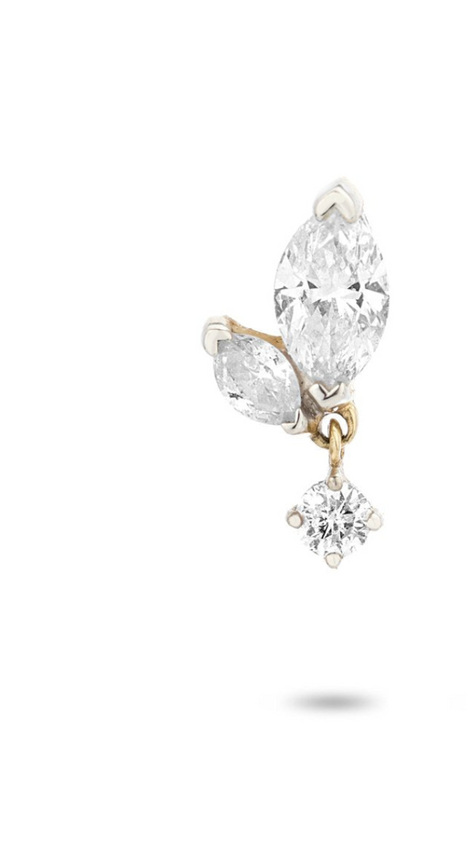 Single Grace Two Marquise Posts with Drop