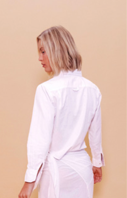 Carmen Crop Shirt | White