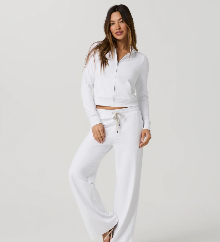 Halo Mini Full Zip Hoodie | White