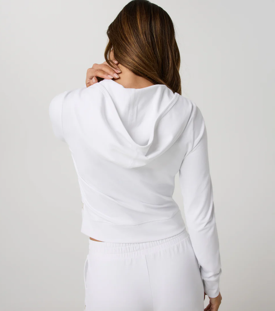Halo Mini Full Zip Hoodie | White