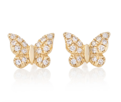 Petit Pave Butterfly Studs