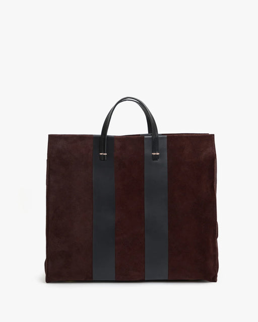 Simple Tote | Suede w/Racing Stripes