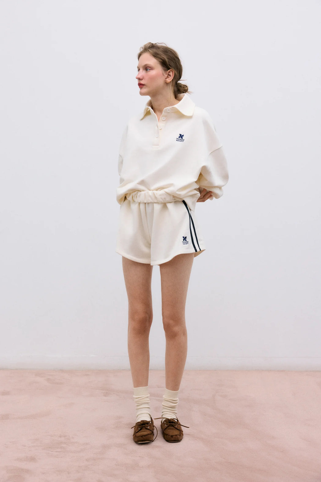 TNS Logo Woman Short | Ecru