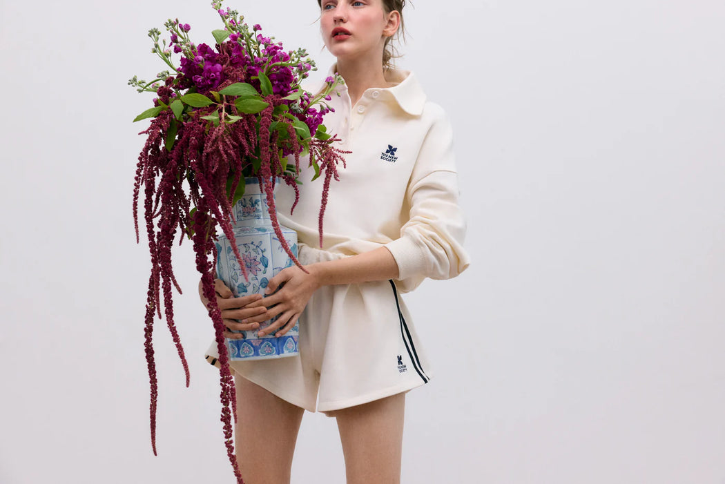 TNS Logo Woman Short | Ecru