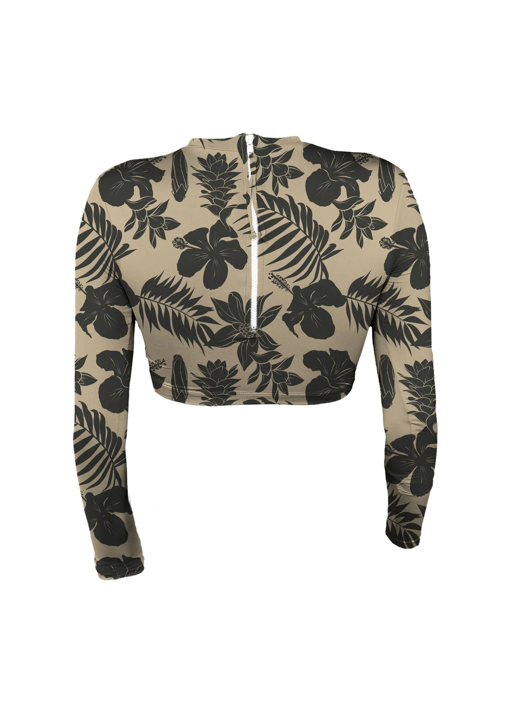 Cropped Rash Guard | Tan Oasis