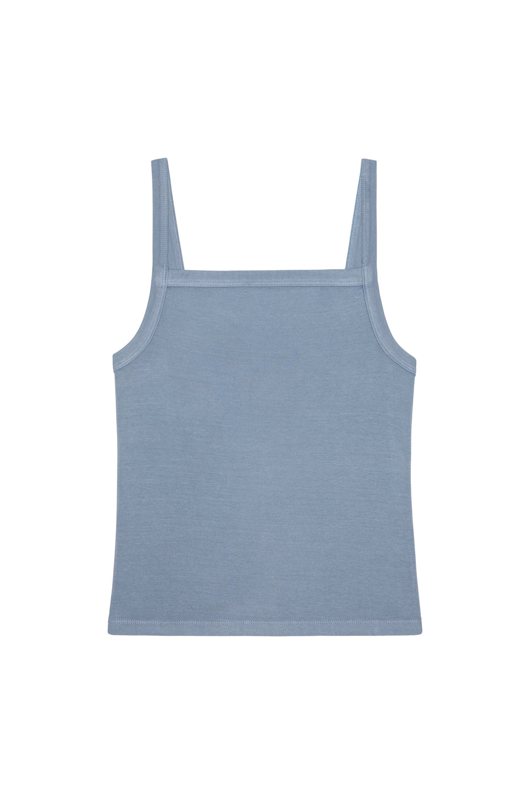 The Baby Rib Square Neck Tank | Cornflower