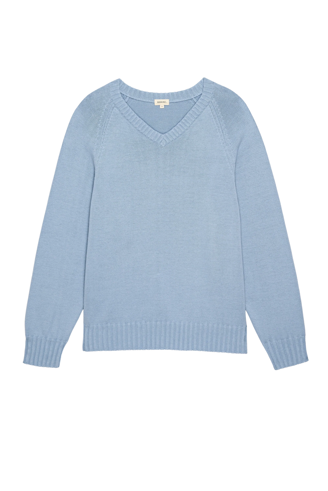 The Cotton Knit V-Neck Sweater | Cornflower