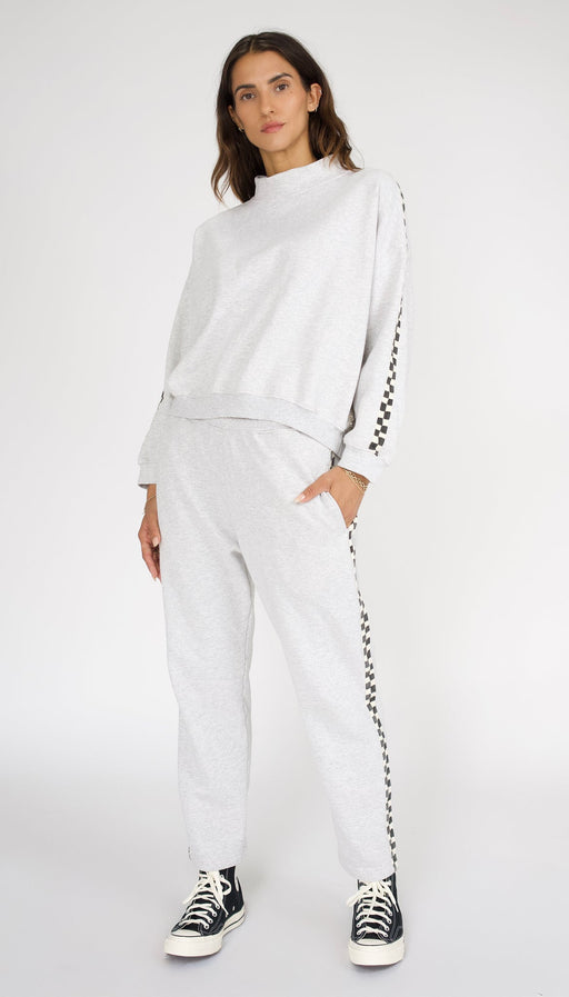 Billie Barrel Checkerboard Sweatpant | Ash