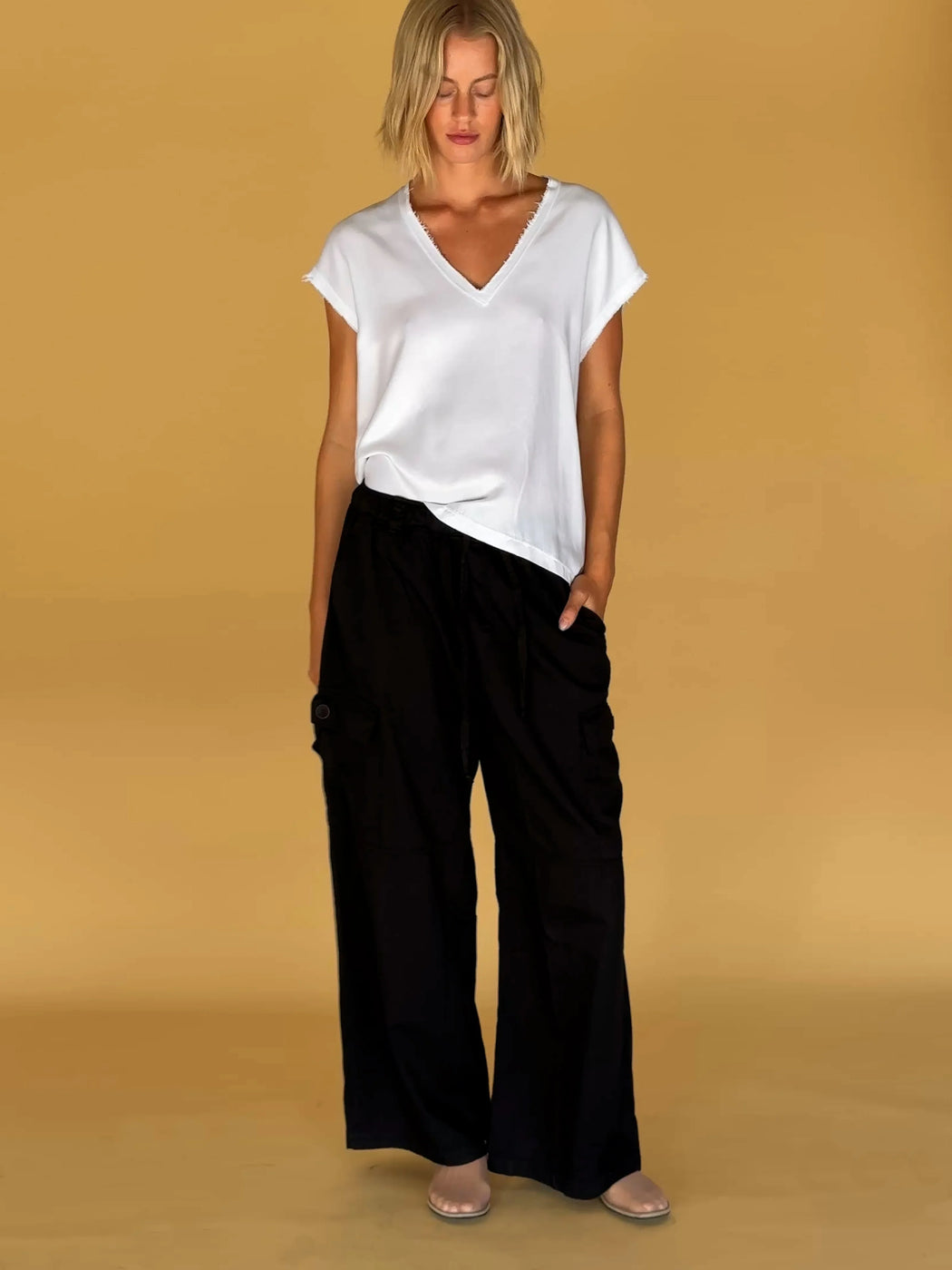 Wade Poplin Trouser | Black