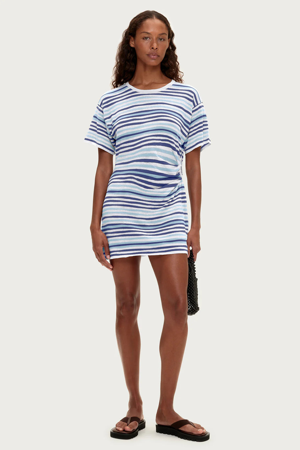 T-Shirt Knit Dress | Blue Stripe