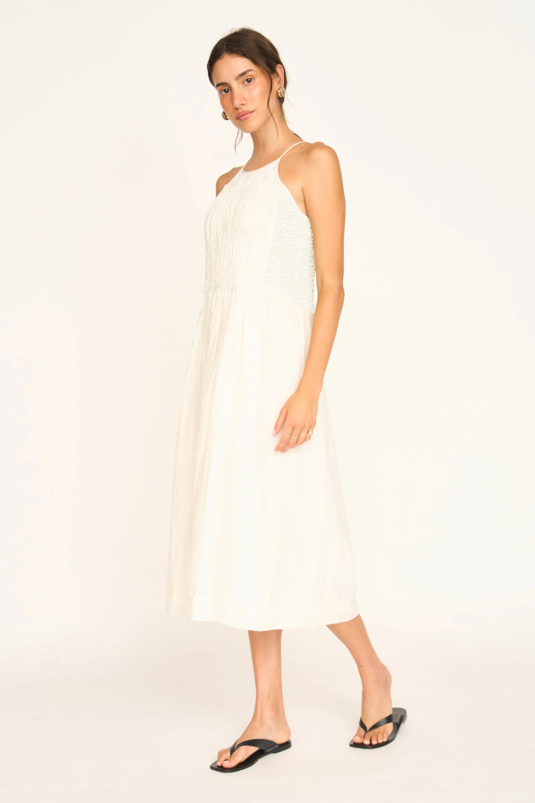 Alba Dress | White Linen