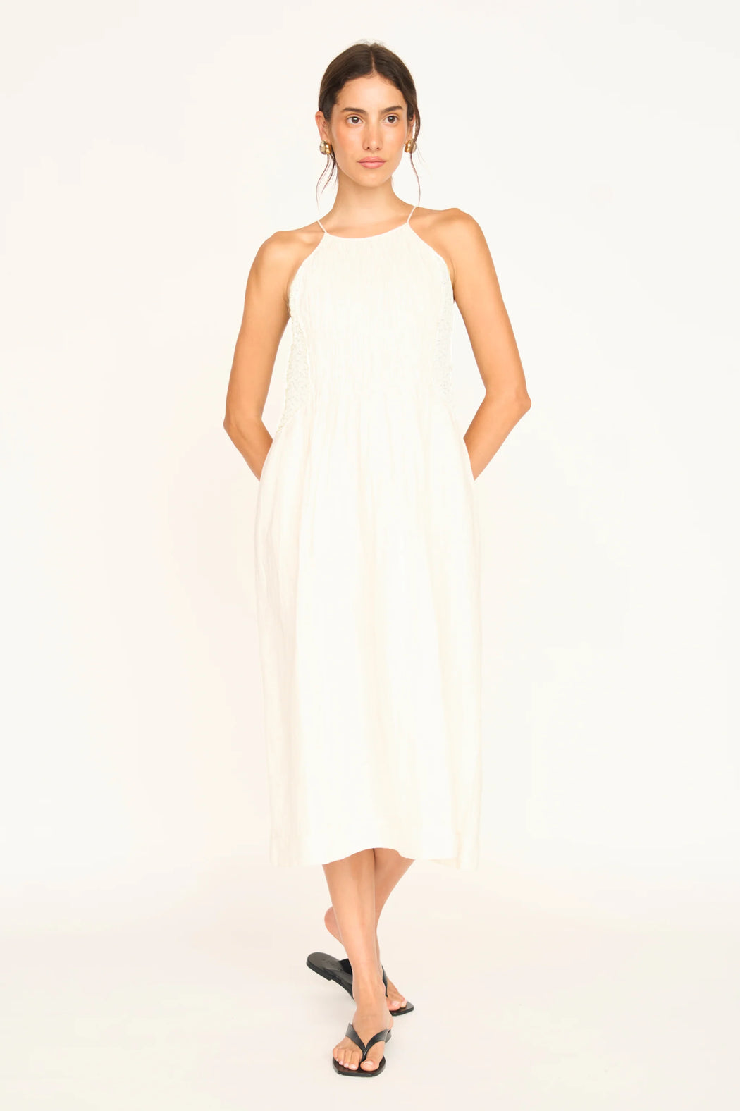 Alba Dress | White Linen