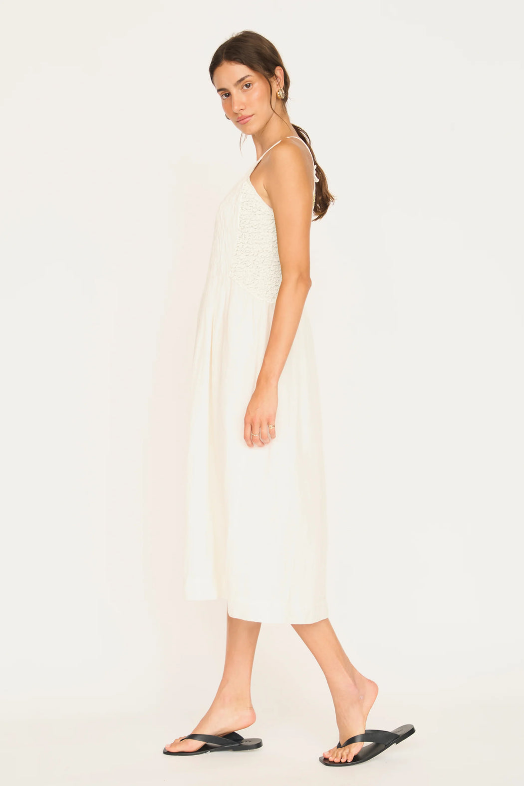 Alba Dress | White Linen