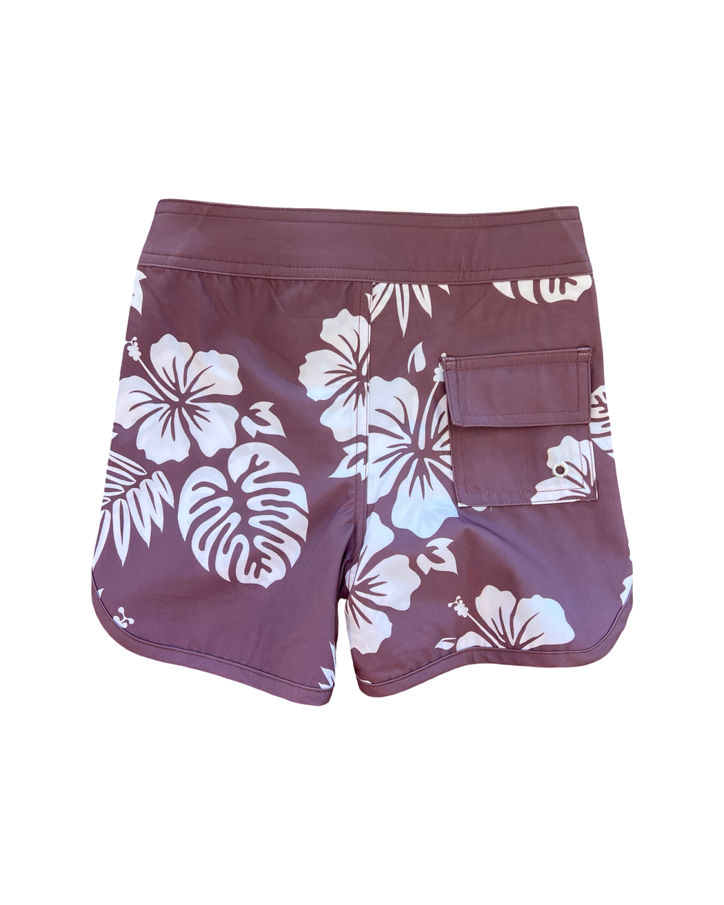 Kid’s Retro Boardshorts | Las Olitas Dusty Mauve Floral