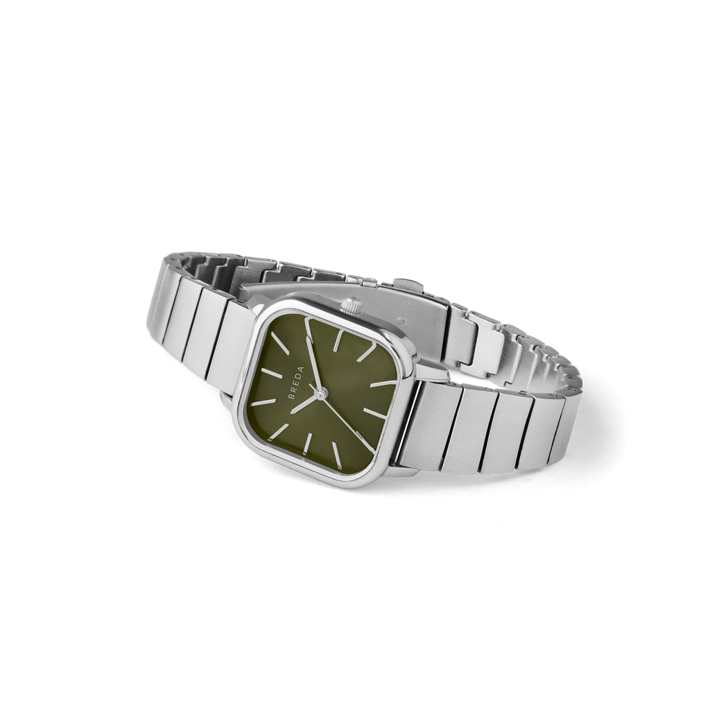 Esther Watch l Silver/Moss