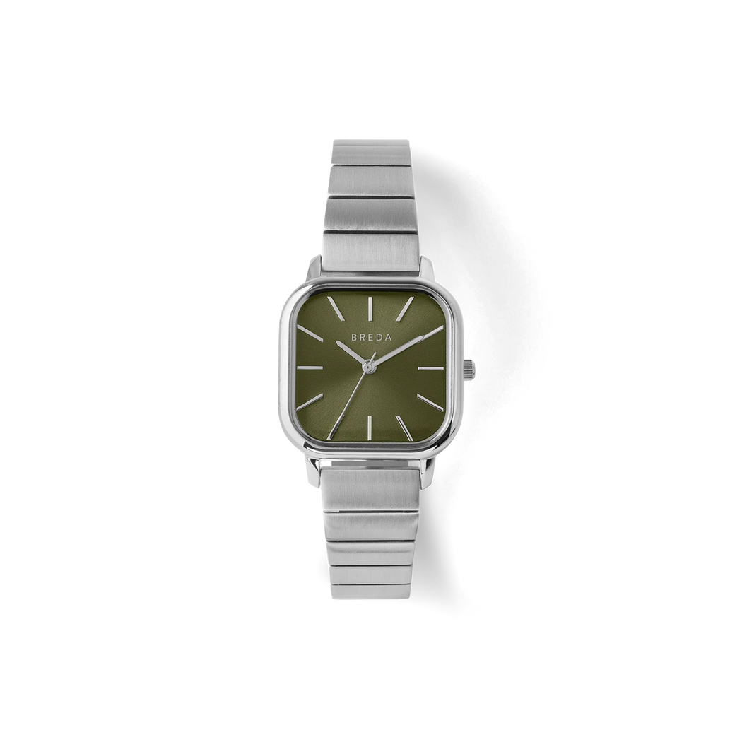 Esther Watch l Silver/Moss